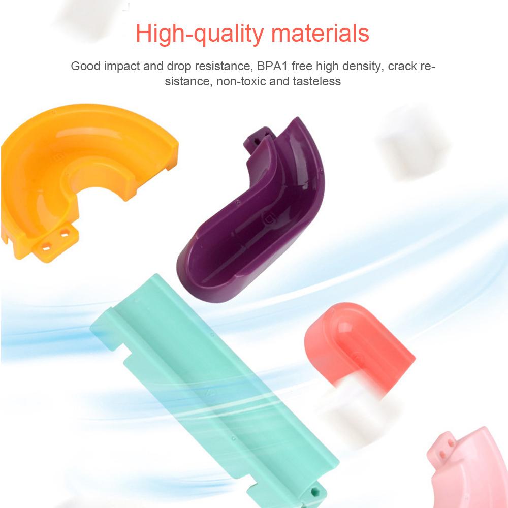 DIY Baby Bath Toys Wall Suction Cup Marble Race Run Track Bathroom Assembled Track Slippery Bath Toy Set For Children