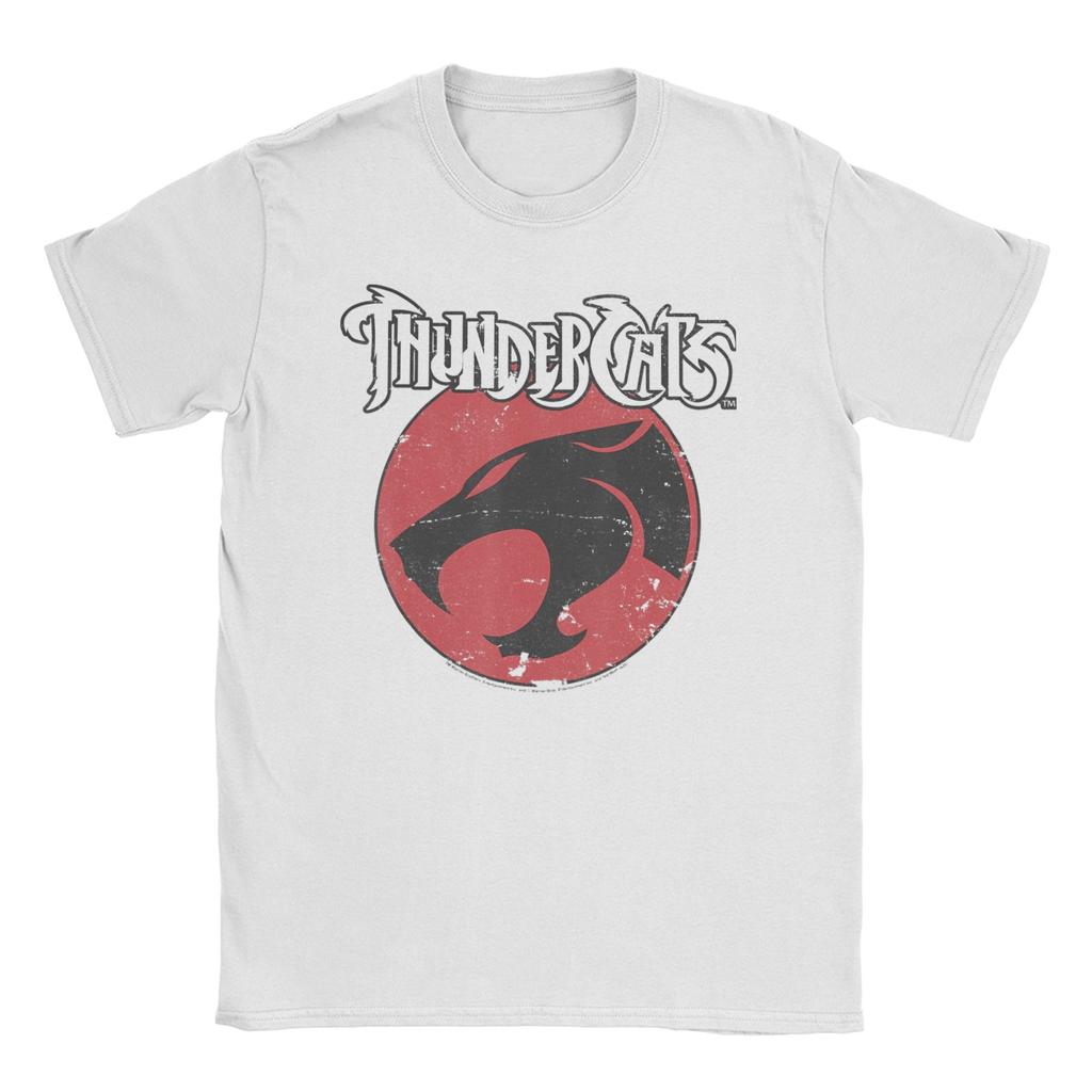 Logo Cartoon 80s Anime Lion Cool Men T Shirts Thundercats Funny Tees Short Sleeve Crew Neck TShirts Cotton 4XL 5XL Clothes