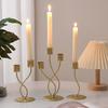 Taper Candle Holder Metal Curved Candle Holder Table Centerpiece Tapered Pillar Candles