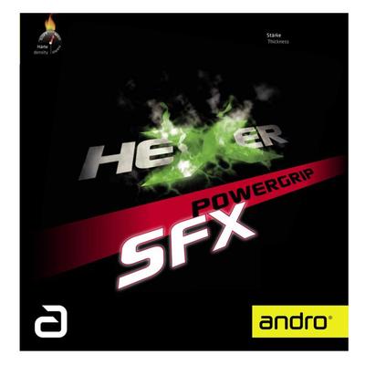 Накладка для настольного тенниса andro HEXER POWERGRIP SFX Back Soft Tension Black 112295 (Вращение) 1,9