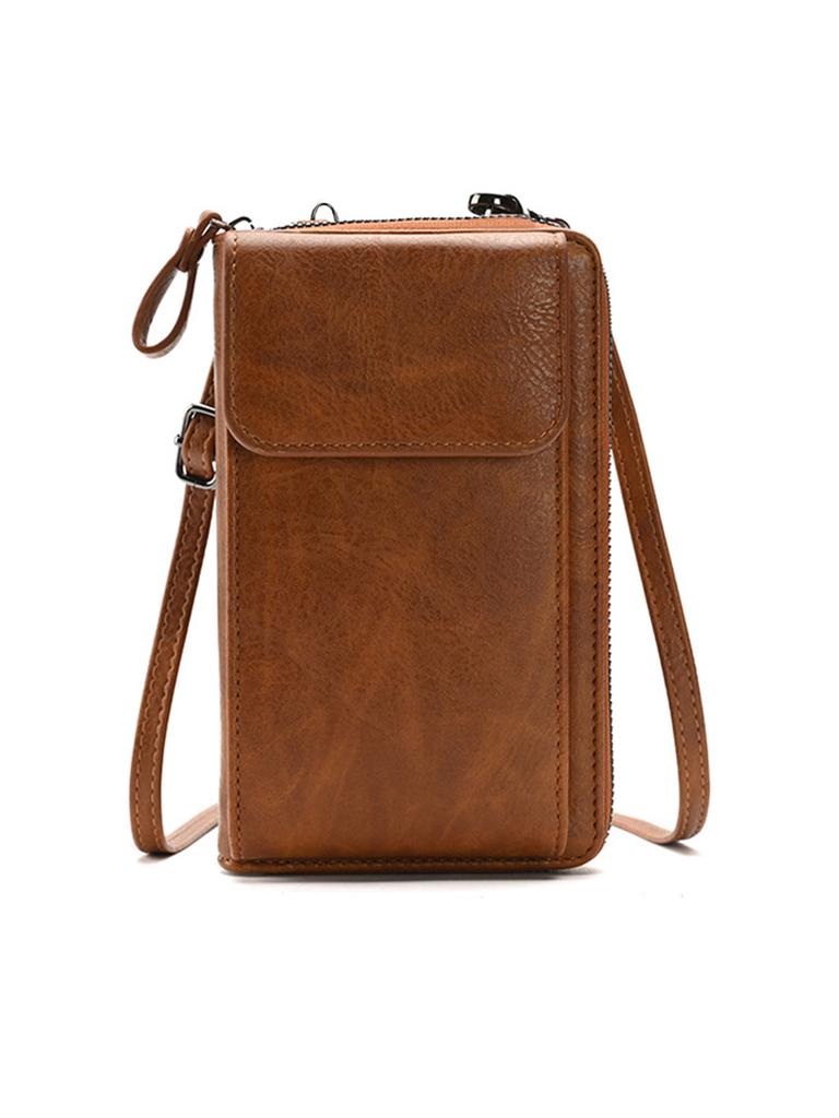 2025 Досуг Мягкая кожаная сумка для мобильного телефона для женщин, маленькая и универсальная маленькая сумка для мелочи, модная сумка через плечо на одно плечо