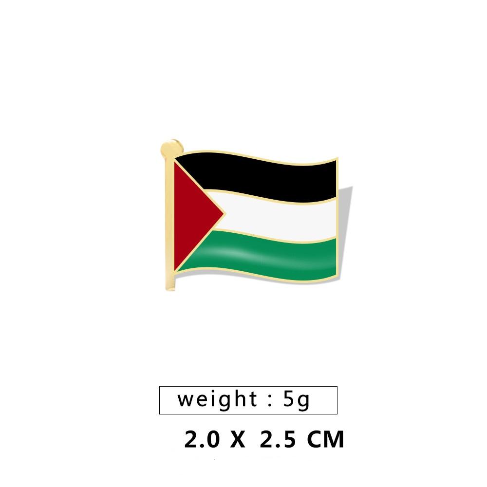 Модная брошь-значок с палестинским флагом, оптовая продажа, металлический значок для аксессуаров для одежды