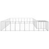VidaXL Chenil Argenté 25,41 m² Acier Enclos pour Chiots Cage Chiens Extérieur 3082246