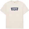 Levis Letter Logo Printed Crew Neck Short Sleeve T-Shirt Men Tops Khaki 001AM-0002