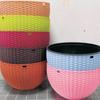 1 Set Flower Pot Quick Drain Handmade Strong Load-bearing Indoor Water Self-absorbing Flower Basket with Hook Home Decor