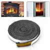 10/12/15MMx2M Fiberglass Fireplace Door Sealing Strip Self-adhesive High Temperature Wood Stove Door Replacement Flat Gasket Rope Tape