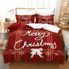 Christmas Duvet Cover Set Santa Claus Printed Bedding Set Twin Size For Child Kids Adult New Year Gift Polyester Bedclothes