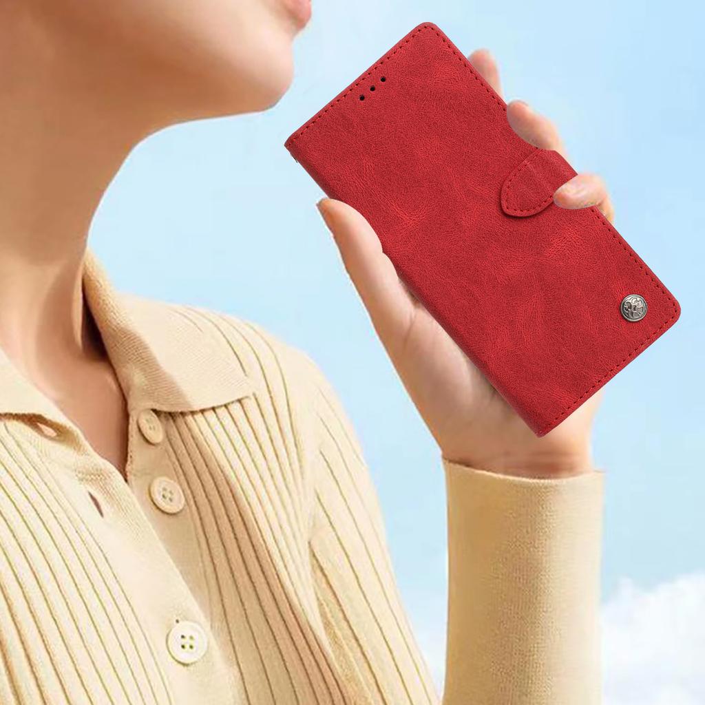 For Samsung Galaxy S24 FE Leather Case Solid Color Phone Wallet Cover