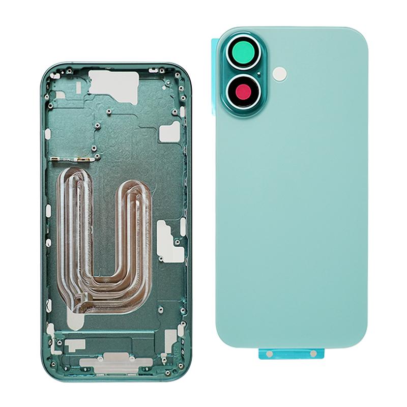 Back housing For iphone 16-16plus-16Pro Max Battery Back Cover Rear Door Middle Chassis Frame + SIM Tray Side Key Parts