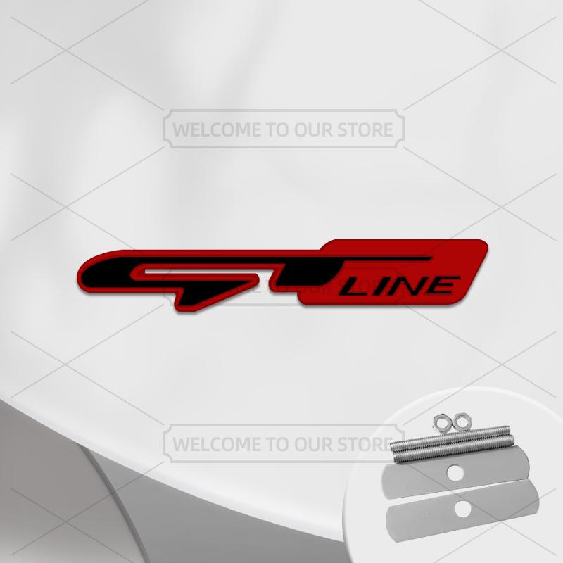 Car 3D Metal GT Line Body Emblem Grille Badge Decals Auto Tail Sticker For Kia Stonic Stinger ProCeed Seltos Sorento Picanto K5 rdxbt90