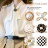 Elegant Pearl Square Scarf and Coat Buckle - Multi-Function Accessory