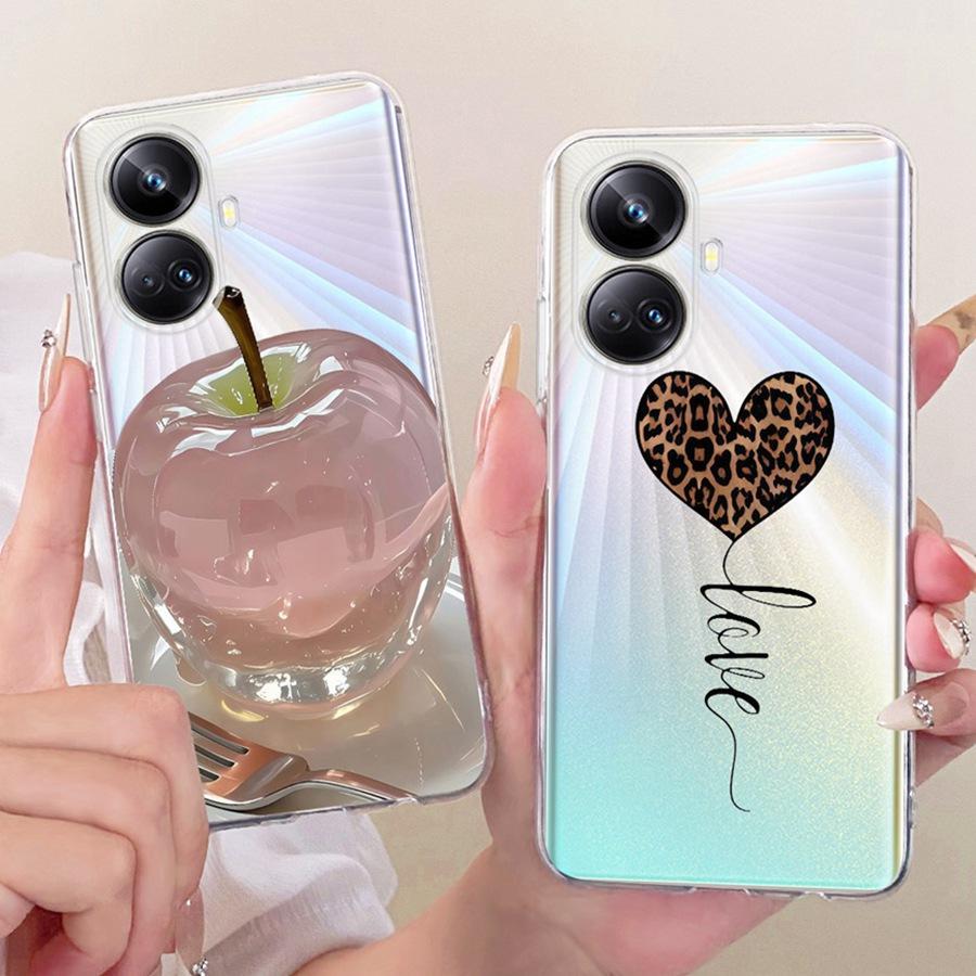 For Realme 10 Pro Case Soft Silicone TPU Protective Bow flower Phone Case For Realme 10Pro+ transparent Realme10 4G Cover Coque