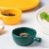 Блюдце с ручкой Керамическое Маленькое блюдо Цвет крема Милое Блюдце для соевого соуса и уксуса Для столовой Кухни Кетчуп Соус для макания