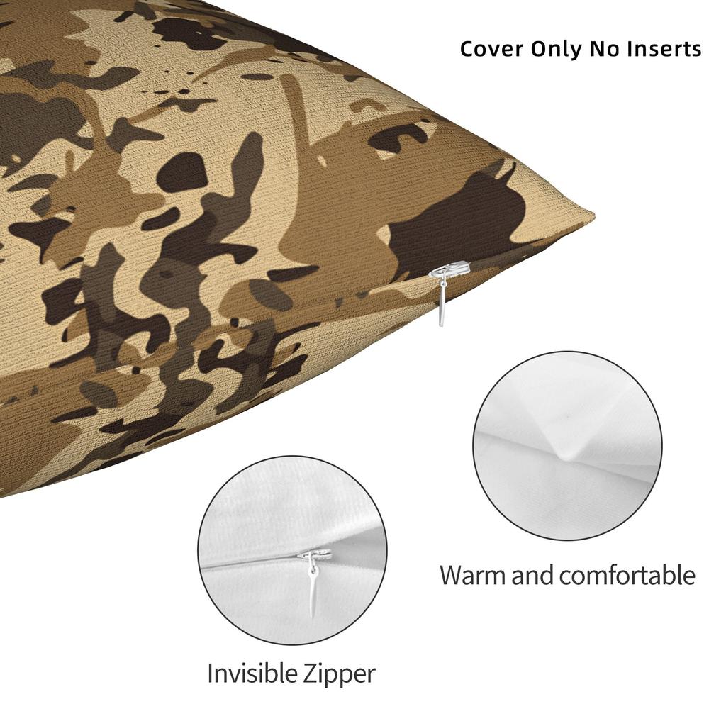 Camo Style Black Orange Camouflage Pillow Case Design Pillow Cover Vintage Pillowcases For Living Room Sofa