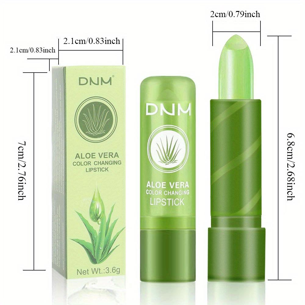 Алоэ Цветная помада, меняющая цвет, Алоэ Вера Оттеночный бальзам для губ Увлажняющая стойкая губная помада Увлажняющий блеск для губ для мягких и сияющих губ