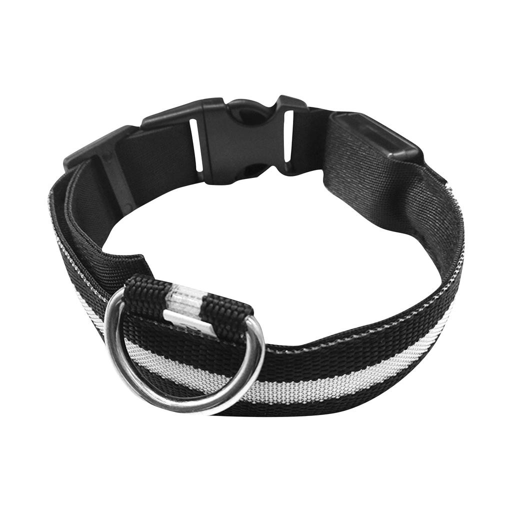 Светодиодный ошейник для собак, USB аккумуляторная безопасная подсветка, светящиеся ошейники для домашних животных с нейлоновой лямкой