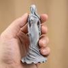Винтажная статуэтка женщины с капюшоном-накидкой, 3D-печатная статуя безликой дамы в платье-рыбий хвост, украшение для дома и офиса