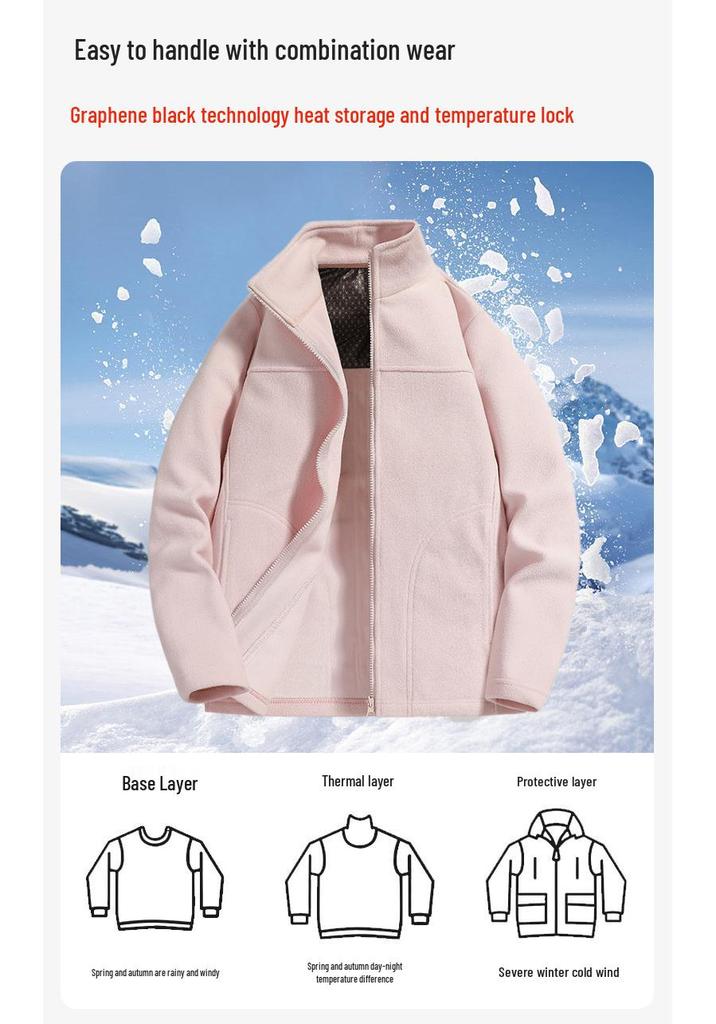 2025 New Women's 3-in-1 Waterproof Windproof Hiking Jacket