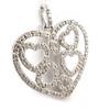 Les Trésors De Lily [J9540] - White 'Love Divine' Silver Pendant