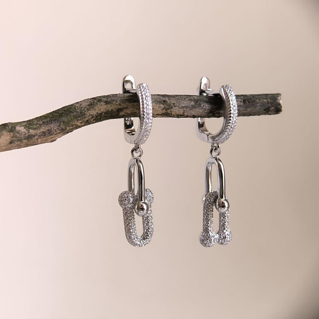 Silver Earrings with Cubic Zirkonia (2184164)