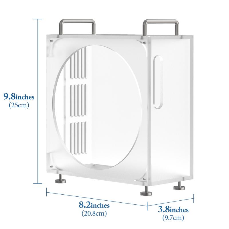 Geekria Acrylic Chassis Stand, Compatible with Apple Mac Studio for M1/M2/M4 Max, M1/M2/M3 Ultra, Computer Case Holder (Frosted)