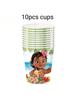 62pcs/set Moana Baby Theme Happy Birthday Events Party Table Cover Baby Shower Decorations Kids Girls Favors Plastic Tablecloth