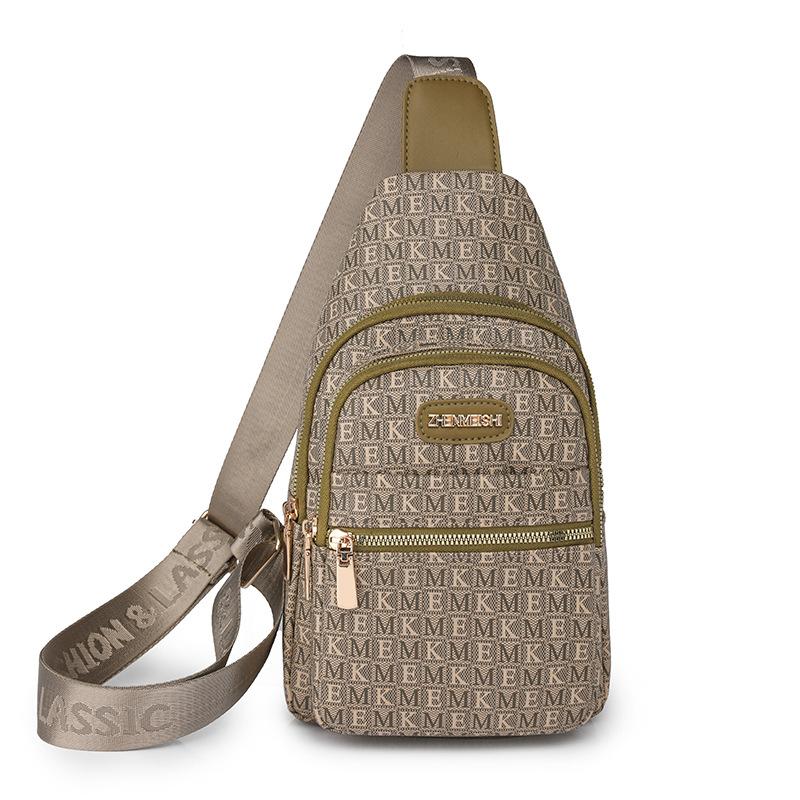 Chest Bag Women's Single Shoulder Chest Bag Crossbody Travel Soft Leather Small Backpack