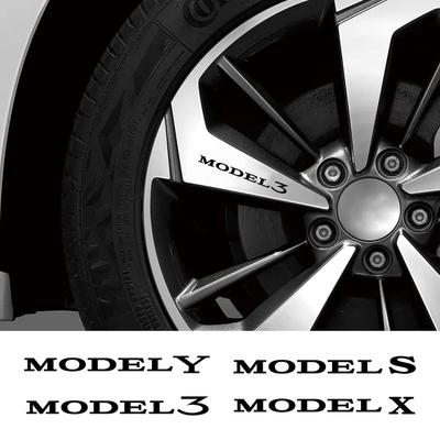 Декоративные наклейки на диски автомобиля для Tesla Model 3 Y S X 2014- Светоотражающие наклейки из ПВХ Аксессуары для стайлинга экстерьера автомобиля
