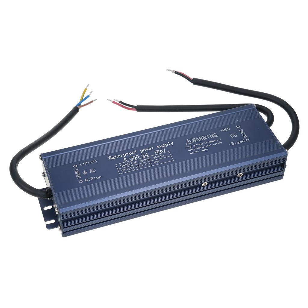 IP67 Водонепроницаемый светодиодный драйвер, переключатель, блок питания, трансформатор, адаптер переменного тока 180 В-240 В в постоянный ток 24 В 300 Вт, постоянный ток