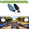 HOPESPANNER Универсальное мотоциклетное зеркало заднего вида Регулируемое боковое зеркало заднего вида Алюминиевый сплав 1 шт. Черный M6 Призматическая форма
