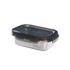 Nonoji Stainless Steel Storage Stainless Steel Magic and Gray Container, Microwave-Safe, Container, Small, 650ml, Oven-Safe, Freezer-Safe,