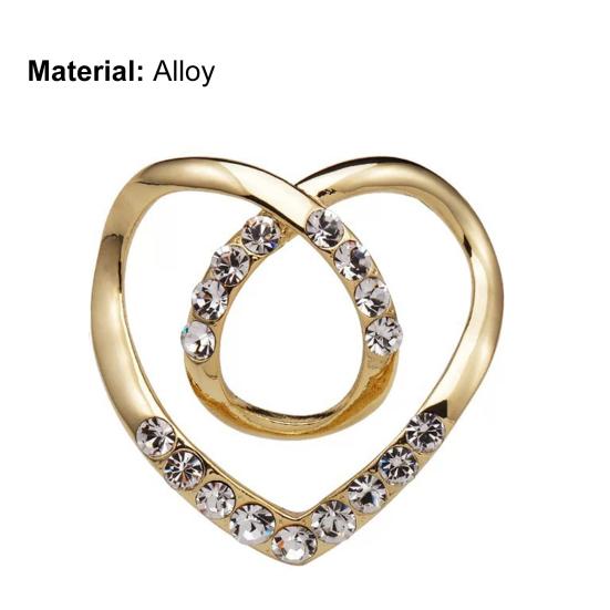 Угловая пряжка для одежды, декоративный аксессуар в форме сердца, милый долговечный зажим для кардигана