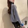 Женский свитер 2023, весенний новый свободный пуловер, вязаный свитер с длинным рукавом для женщин