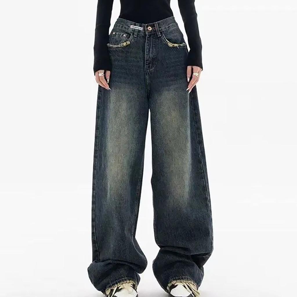 Jeans Are Loose, Straight Tube, Men's Trendy And Versatile Pants, Straight Leg, Youthful And Popular, Spring Japanese Style