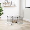 171624 vidaXL Pet Cage 8 Panels Black 35x35 Cm Steel