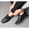 Summer Men's Hollow Leather Shoes Casual Soft Bottom Breathable Sandals Business Leather Shoes Dad Shoes
