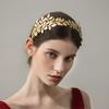 Свадебный головной убор с золотым листом, винтажная свадебная повязка в стиле барокко, внешняя торговля, аксессуары для свадебного банкета, аксессуары для волос