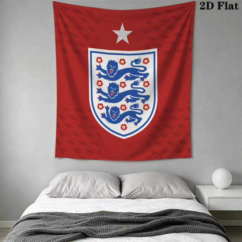 England Football Wall Tapestry Aesthetic Wall Hanging Printed Fabric Blanket Decorative Tapestries for Bedroom Living Room Home Decor