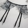 2023 European and American Embroidered Ruffle Lingerie Set with Steel Ring
