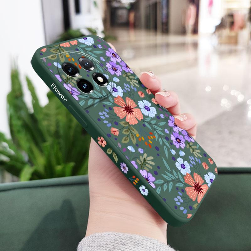 Чехол для телефона Miss Flower для Oneplus 11 11R 10 10R 10T 9R 9RT 9 8T 8 7 7T Pro 5G Жидкий силиконовый чехол