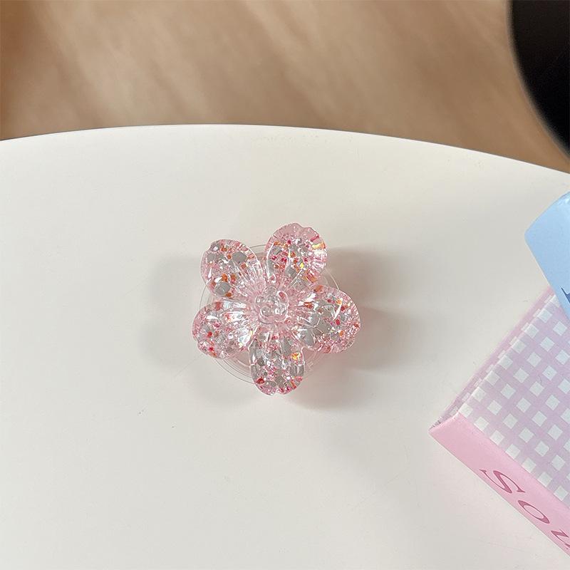 Корейский 3D блестящий цветок Телескопический магнитный держатель для телефона и клейкое кольцо