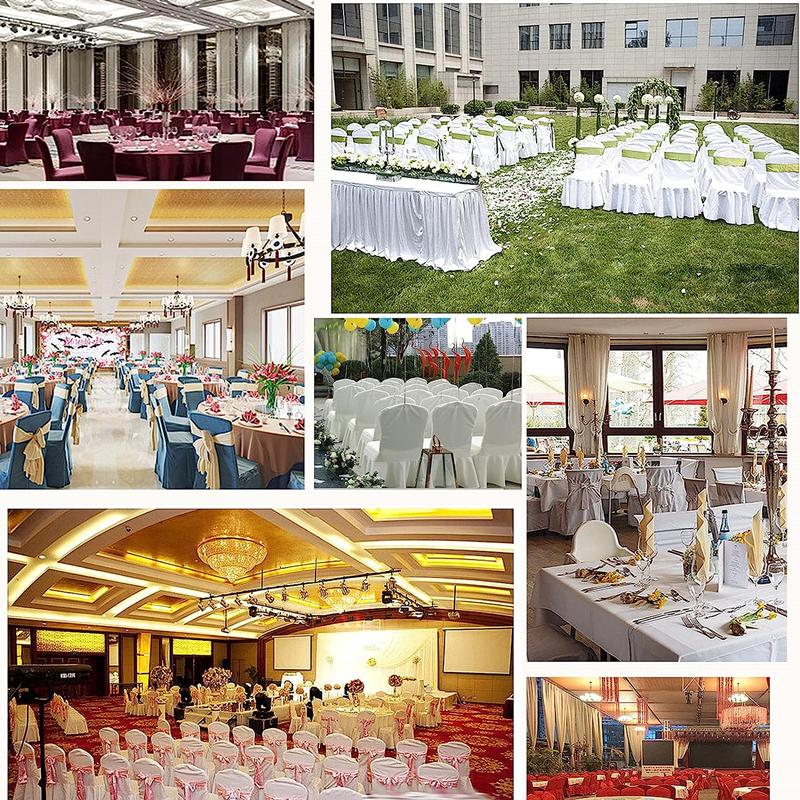 Новый 6-1PC Свадебный Чехол для стула Украшения для вечеринки Спандекс с юбкой в складку Используйте эластичный эластичный обеденный подарок на день рождения в отеле банкет