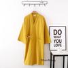 Ramie Cotton Long-Sleeve Bathrobe Nightgown