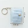 3PCS PVC Mini Photo Albums 2 Inches Photo Storage Key Chain  For Photos Cards
