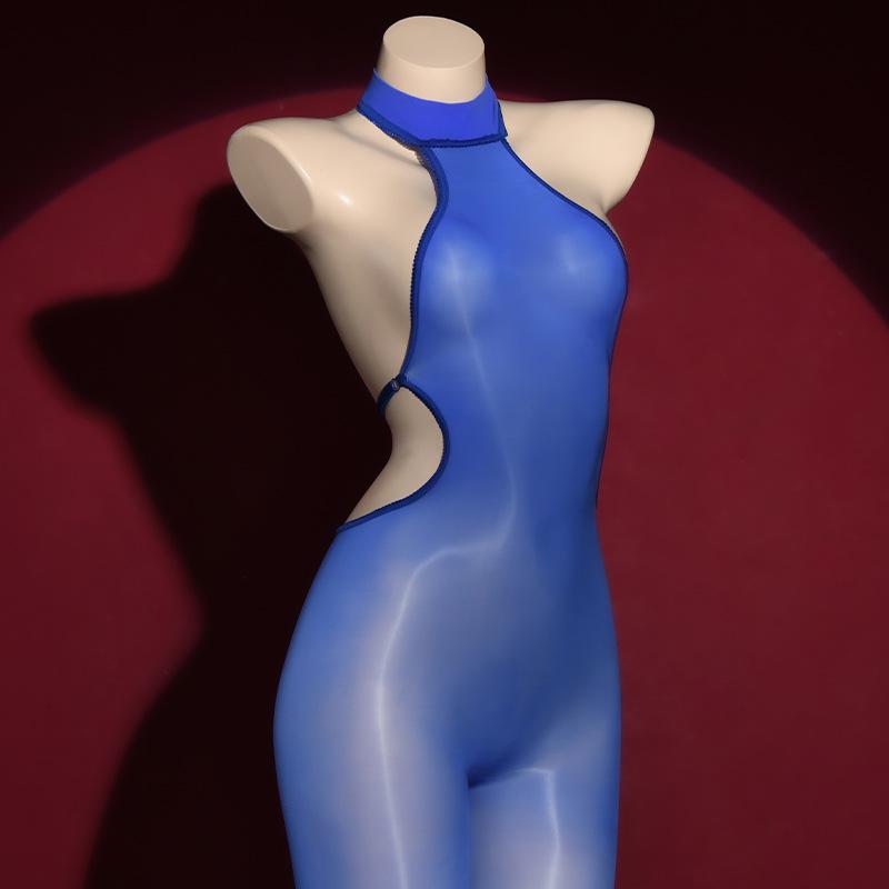 «6D Super Shiny Horse Oil Чулки комбинезон с открытой промежностью и открытой спиной – сексуальный, обтягивающий, соблазнительный, обертывание на все тело»