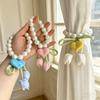 Beautifully Tulip Gauze Curtain Tie Decorative Heart Curtain Binding  Living Room