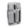 Convenient 304Stainless Steel Tray Divided Plate Compartment Tray Divided Dinner Tray Perfect for Adults and Kids
