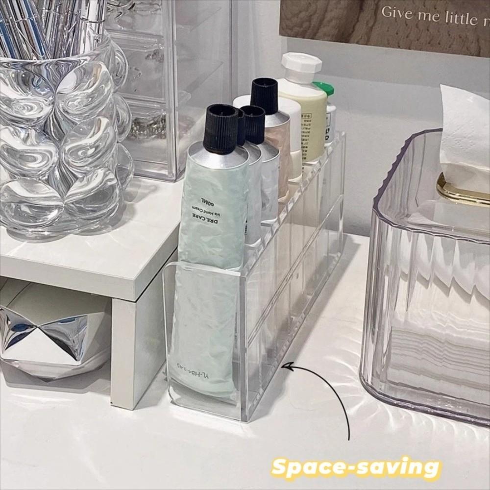 Качественный пластиковый 7-секционный косметический органайзер, прозрачная многофункциональная настольная сортировочная коробка, держатель для макияжа, офисный