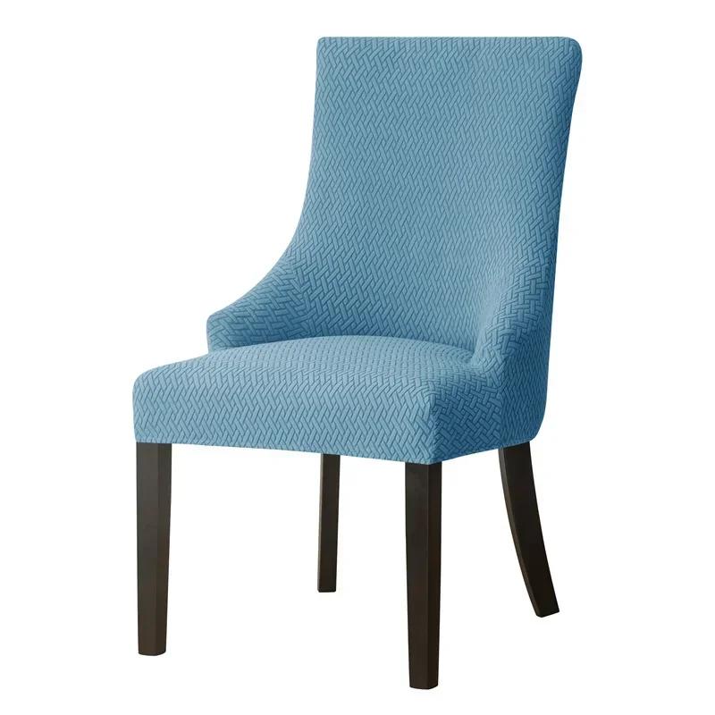 Чехлы на стулья с наклонной спинкой, жаккардовые чехлы на кресла, эластичные чехлы на стулья со спинкой, чехол для свадебной столовой, кресла для гостиной