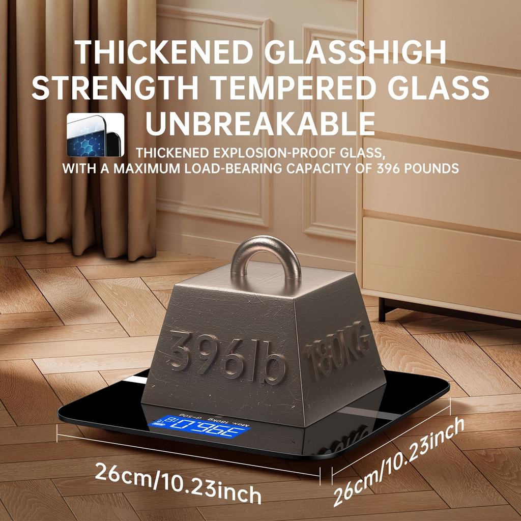 Электронные весы, цифровые напольные весы, весы высокой точности, со светодиодным дисплеем высокой четкости и индикацией температуры, электронные весы высокой точности